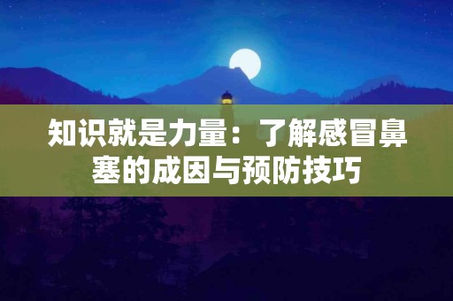 知识就是力量：了解感冒鼻塞的成因与预防技巧